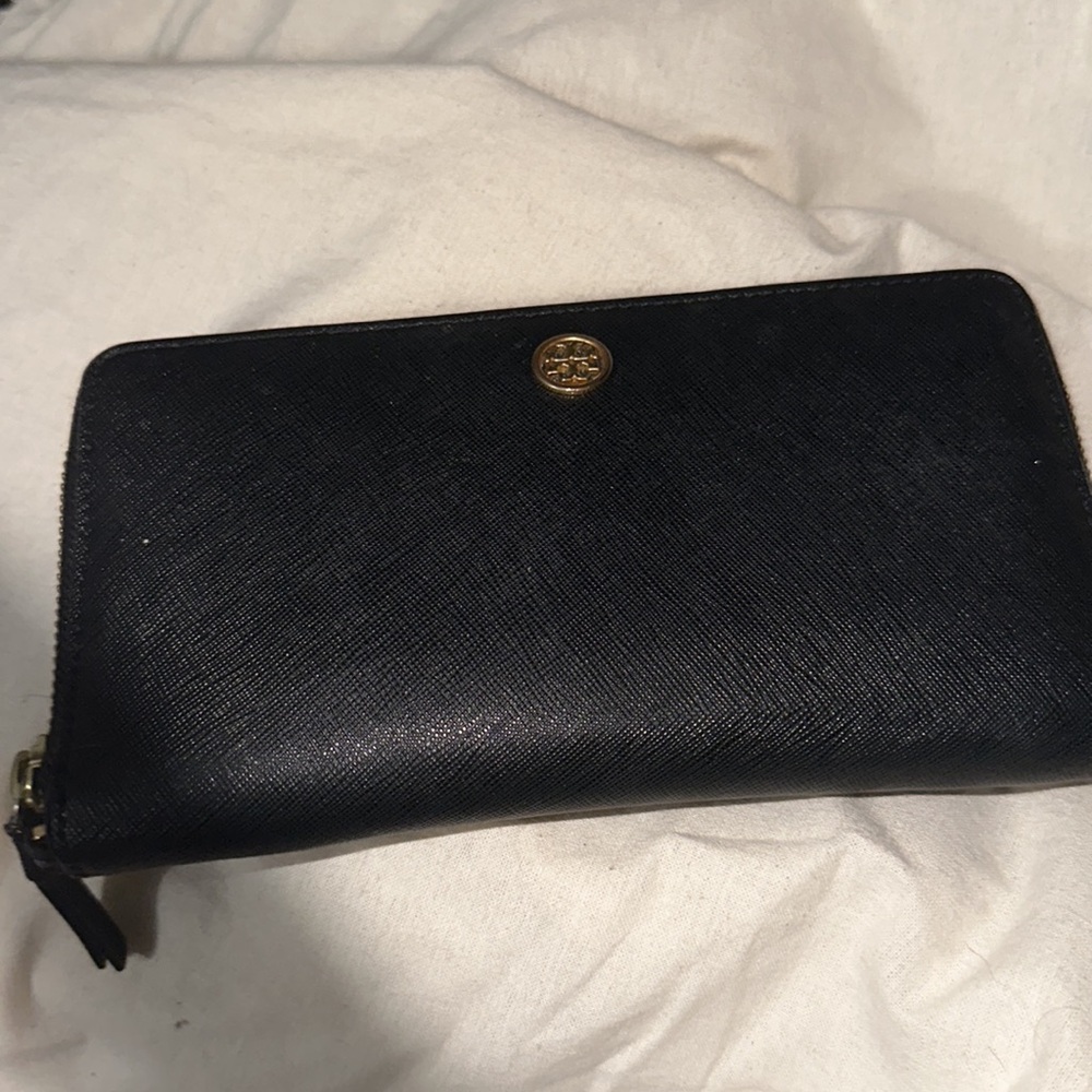 NWT Tory Burch Perry triple compartment tote black pebbled leather very large - Picture 10 of 11
